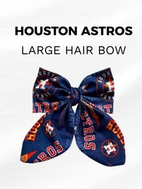 New Handmade Houston Astros Hair Bow Classic Large